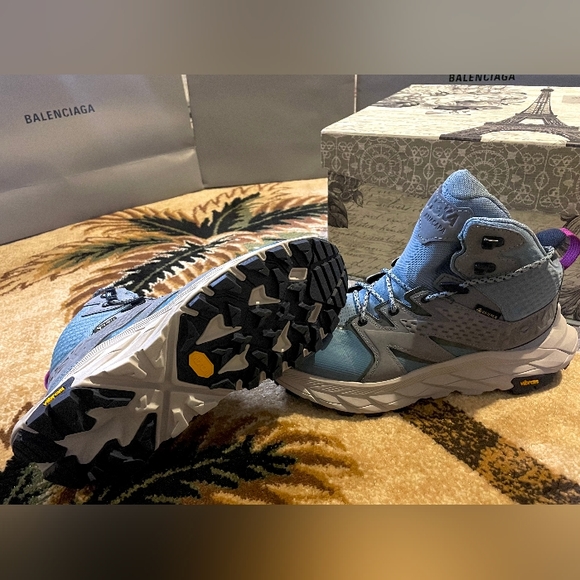 Hoka One One Anacapa Gore-Tex Mid Vibram Hiking Boots Shoes Blue Size 7.5 - Picture 6 of 15